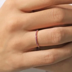 14K Gold Ruby Eternity Band