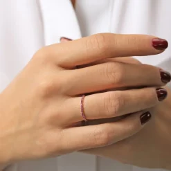 14K Gold Ruby Eternity Band