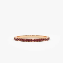 14K Gold Ruby Eternity Band
