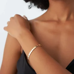 14k Gold Square Link Stacking Bracelet