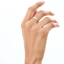 14k Gold Tapered Dome Gold Ring