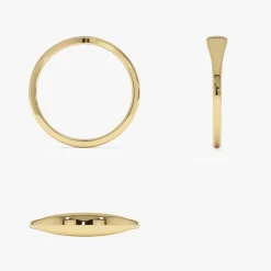 14k Gold Tapered Dome Gold Ring