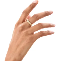 14k Gold Textured Knot Ring