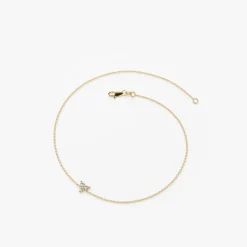 14K Gold Three Diamond Floating Bracelet
