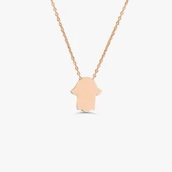 14k Gold Tiny Hamsa Necklace