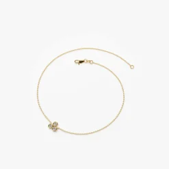 14K Gold Triangle Trio Dainty Diamond Bracelet