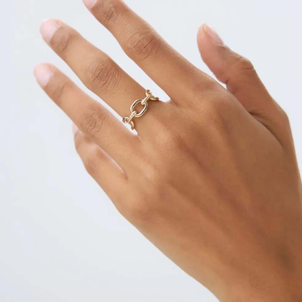 14K Gold Twisted Rope Ring