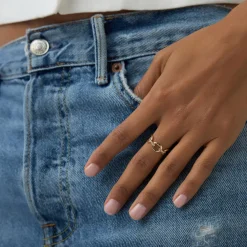 14K Gold Twisted Rope Ring