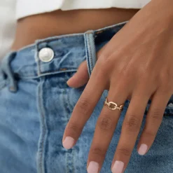 14K Gold Twisted Rope Ring