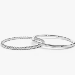 14K Gold Twisted Rope Ring Set