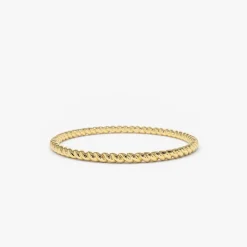 14K Gold Twists Rope Wedding Band