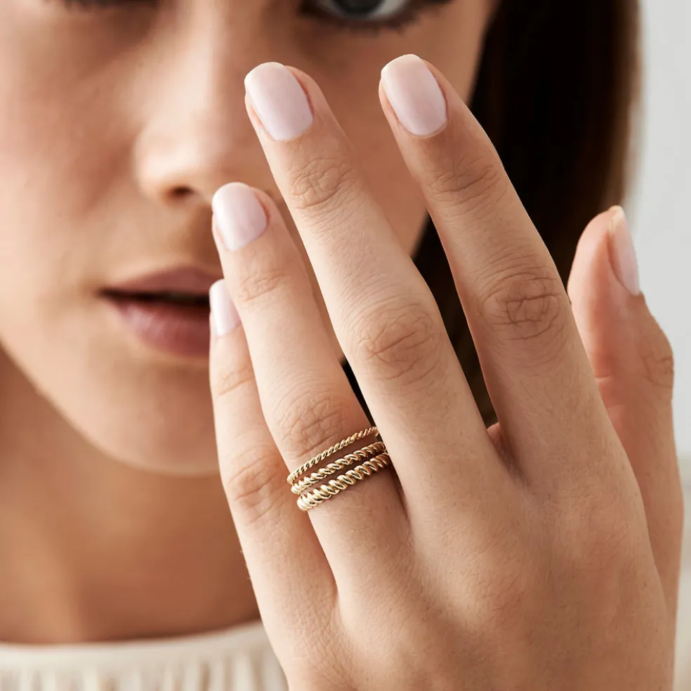 14K Gold Twists Rope Wedding Band