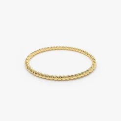 14K Gold Twists Rope Wedding Band