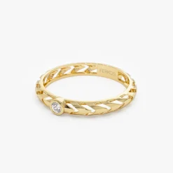 14k Gold Unique Diamond Modern Ring