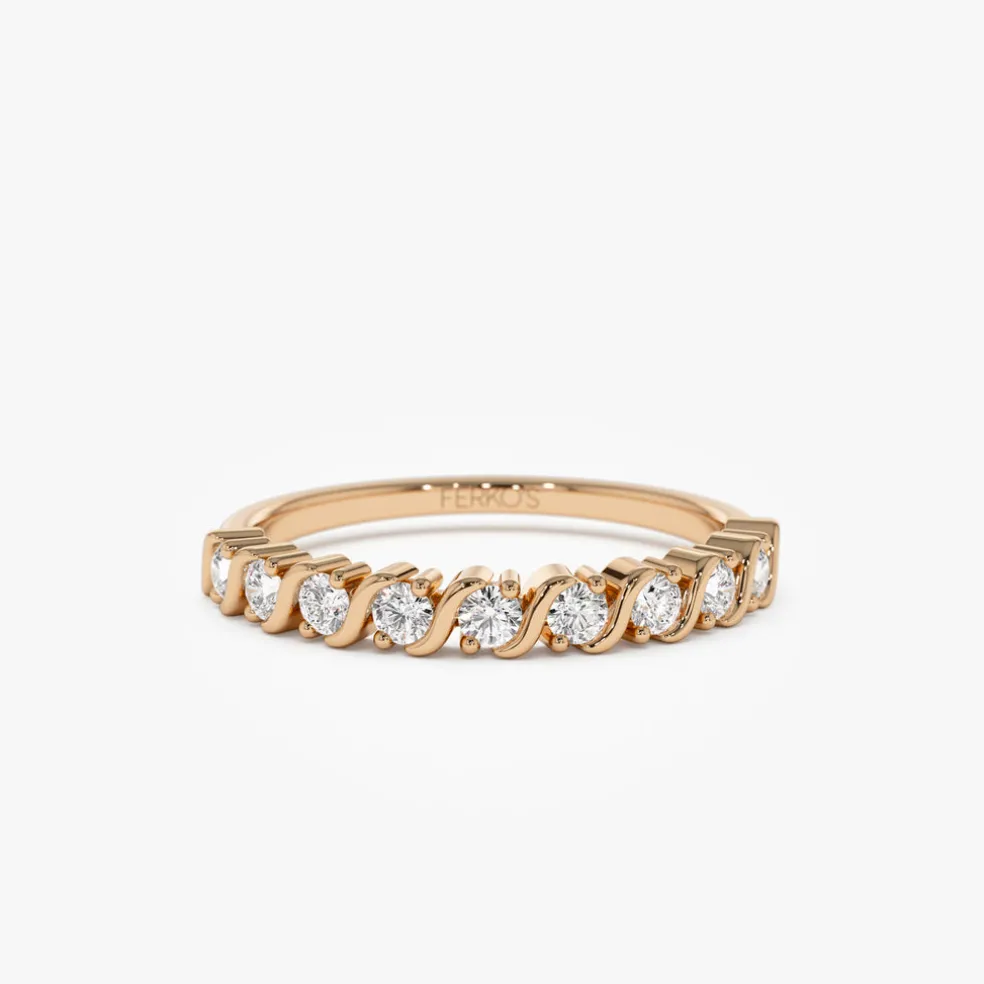 14K Gold Womens Diamond Wedding Ring