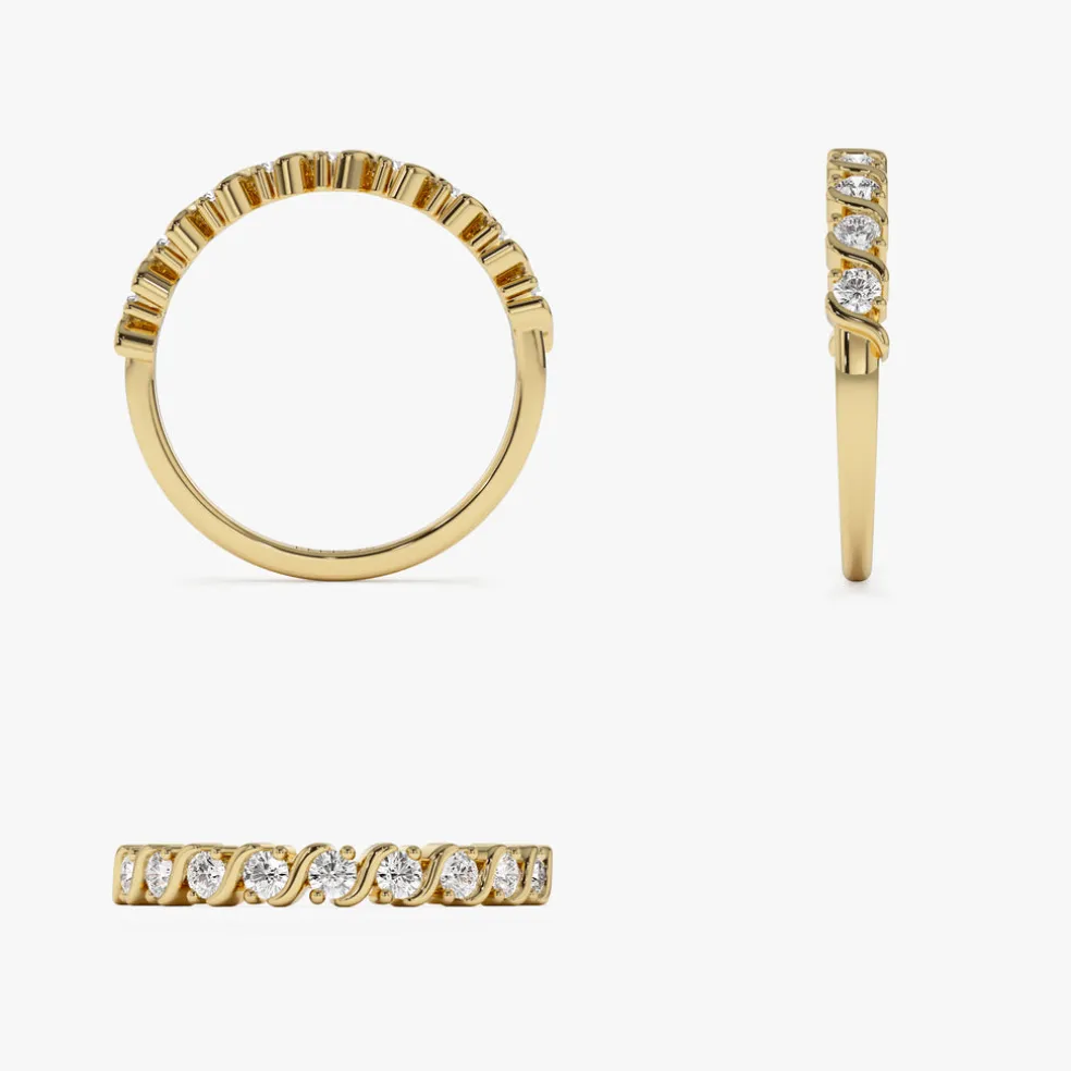 14K Gold Womens Diamond Wedding Ring