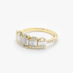 14K Graduating Baguette Diamond Anniversary Ring