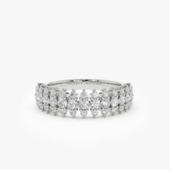 14k Half Eternity Round Diamond Spike Ring