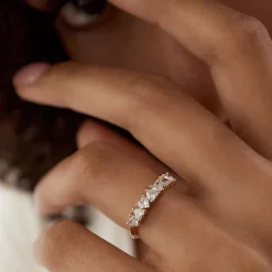 14k Heart Shape Up Down Prong Setting Diamond Ring