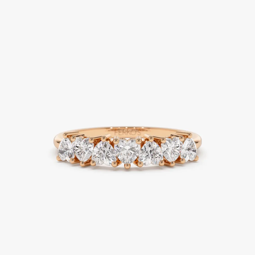14k Heart Shape Up Down Prong Setting Diamond Ring