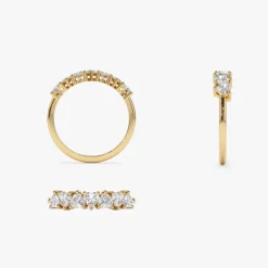 14k Heart Shape Up Down Prong Setting Diamond Ring