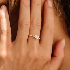 14k Illusion Setting East to West Baguette Diamond Ring