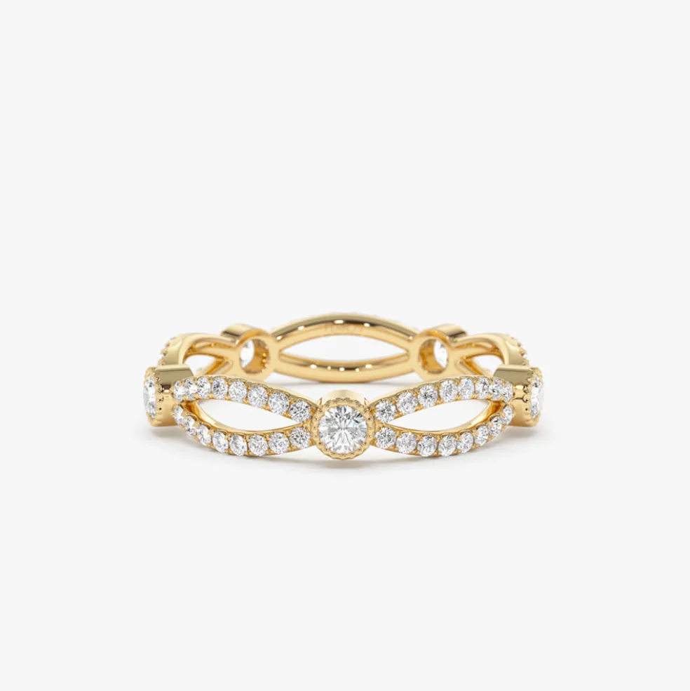 14K Infinity Diamond Eternity Ring