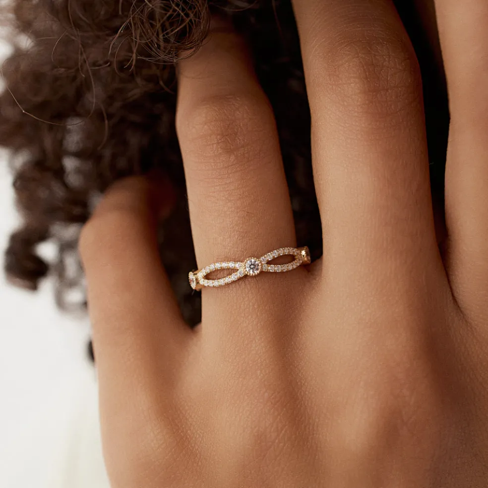 14K Infinity Diamond Eternity Ring