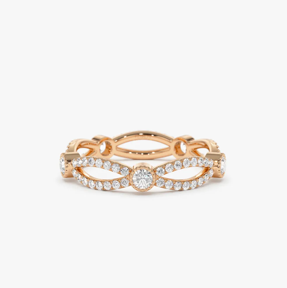 14K Infinity Diamond Eternity Ring