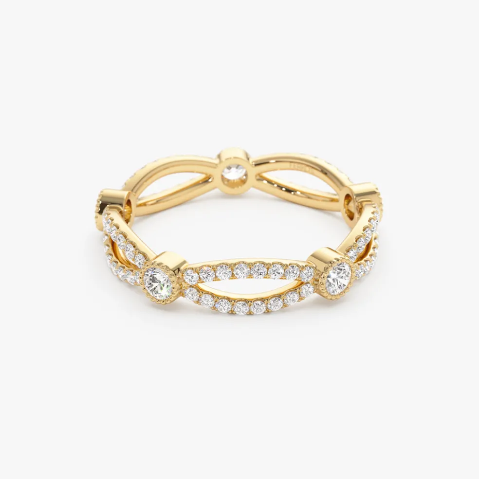 14K Infinity Diamond Eternity Ring