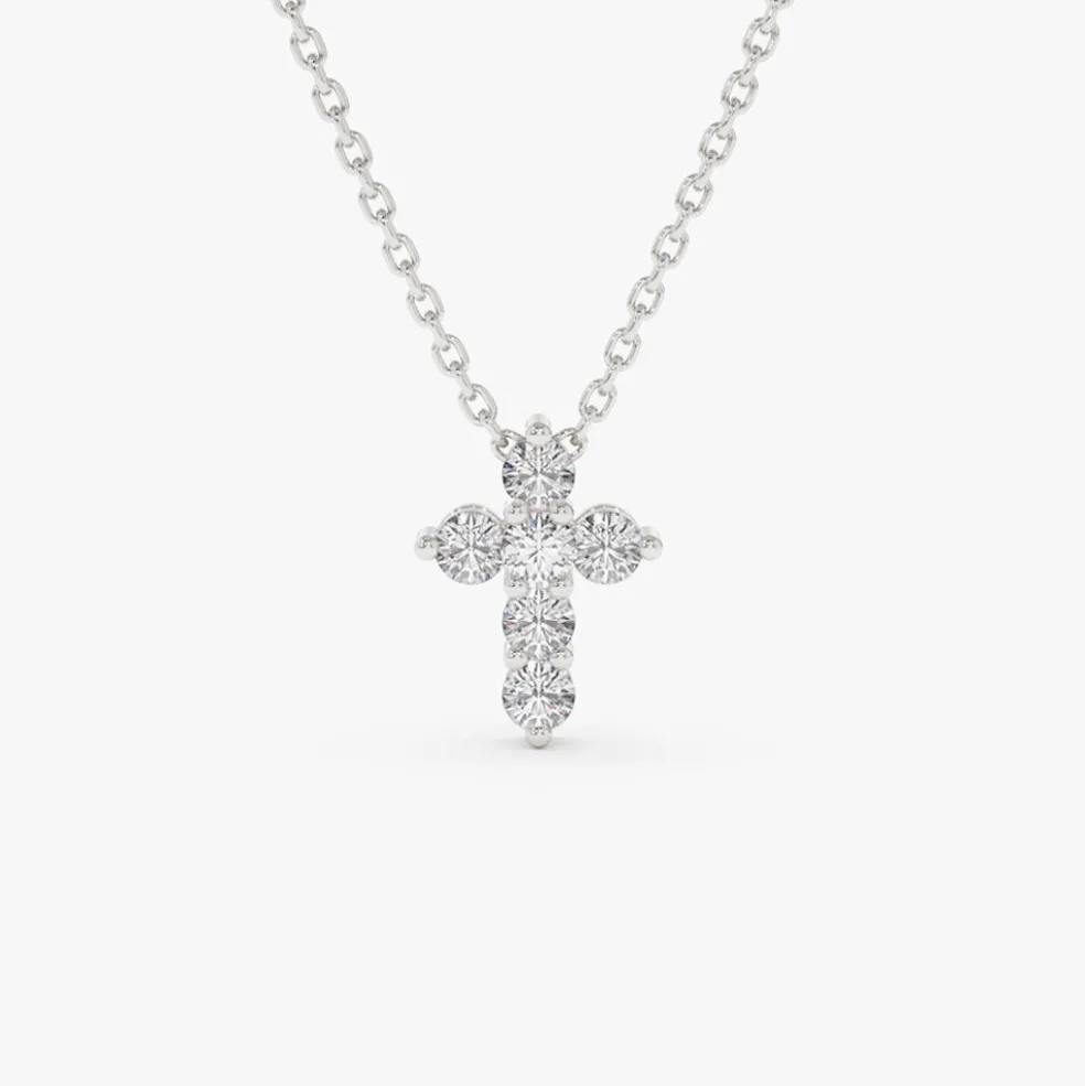 14k Large Diamond Cross