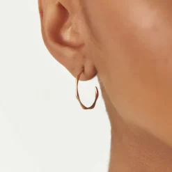 14k Large Wave Hoop Earrings