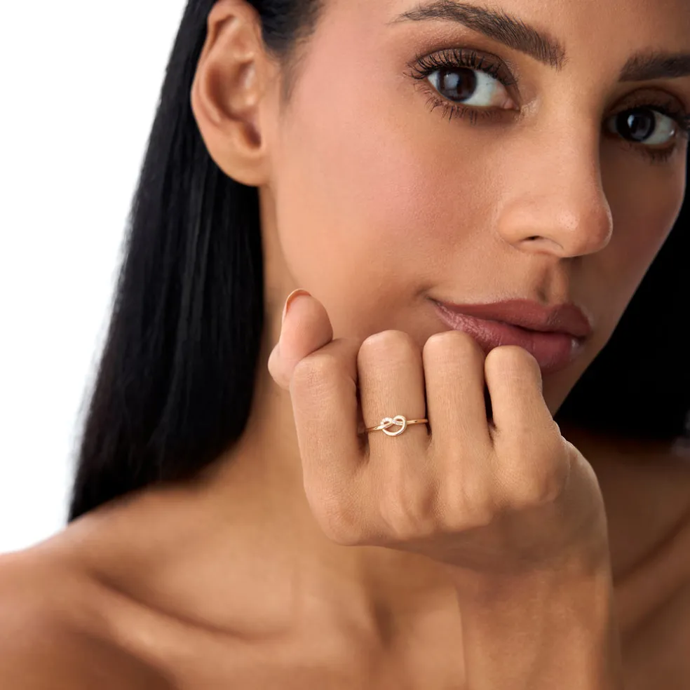 14k Love Knot Diamond Ring