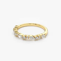14k Marquise Cluster Stackable Wedding Ring