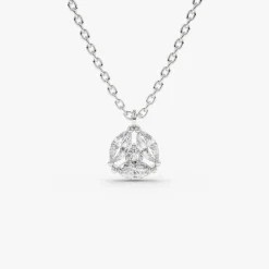 14K Marquise Diamond Cluster Necklace