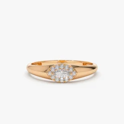 14K Marquise Diamond in Halo Setting Ring