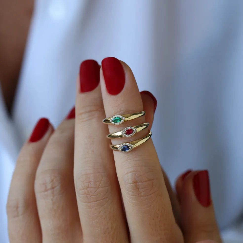 14k Marquise Ruby Ring in Halo Setting