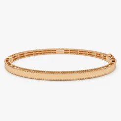 14K Milgrain Edge Gold Bangle Bracelet