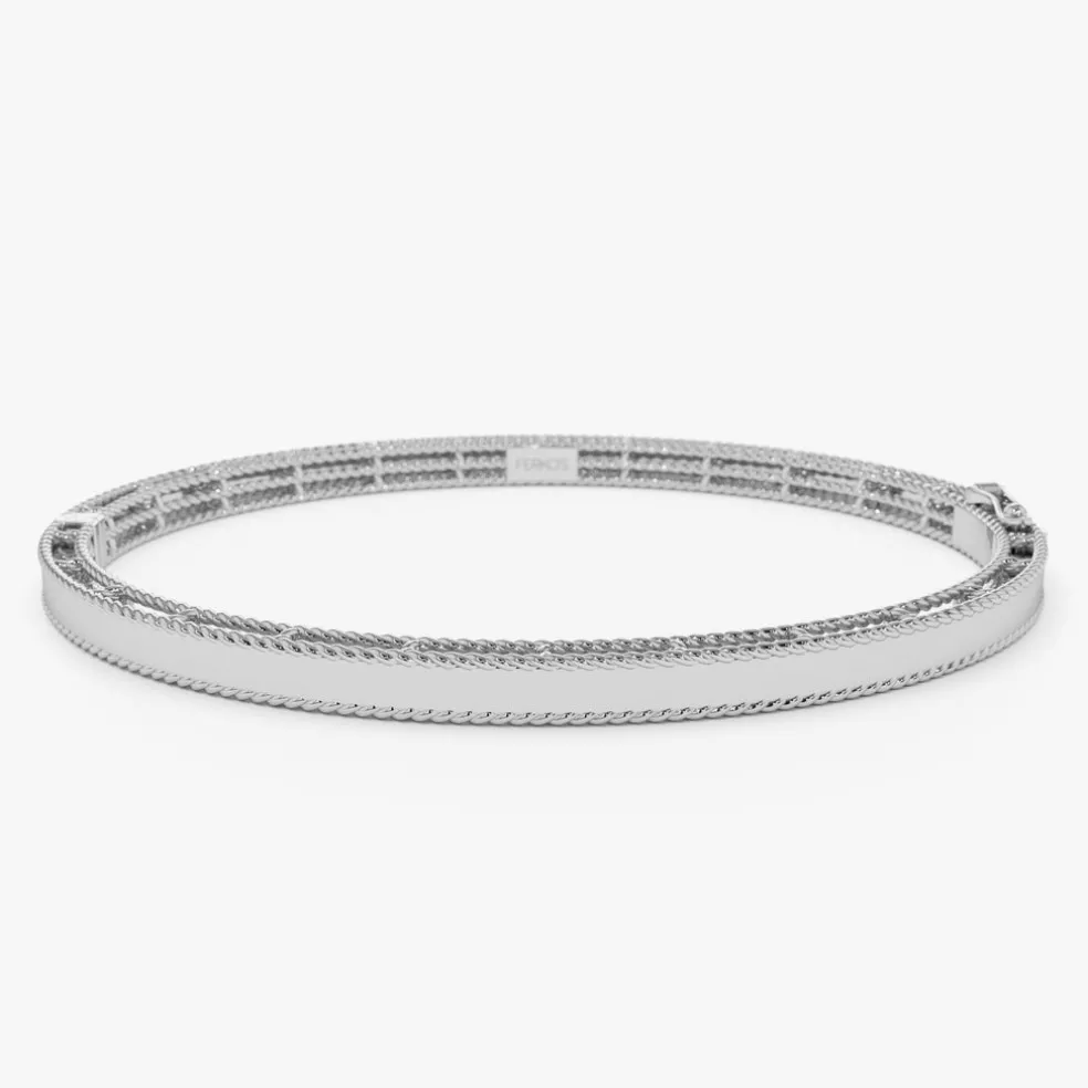 14K Milgrain Edge Gold Bangle Bracelet