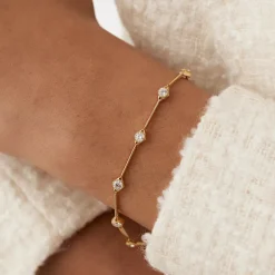 14k Milgrain Setting Diamond Infinity Bracelet 1.20 ctw