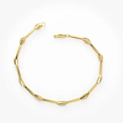 14k Milgrain Setting Diamond Infinity Bracelet 1.20 ctw