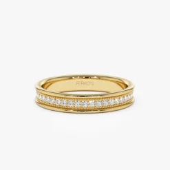 14k Milgran Full Eternity Diamond Ring