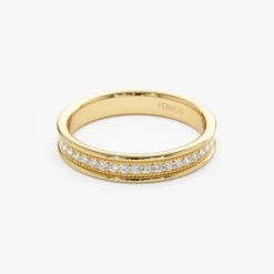 14k Milgran Full Eternity Diamond Ring