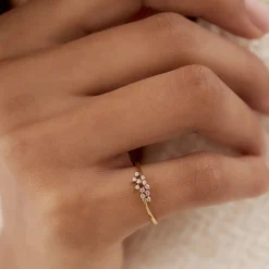 14k Mini Cluster Diamond Ring