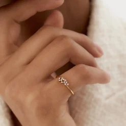 14k Mini Cluster Diamond Ring