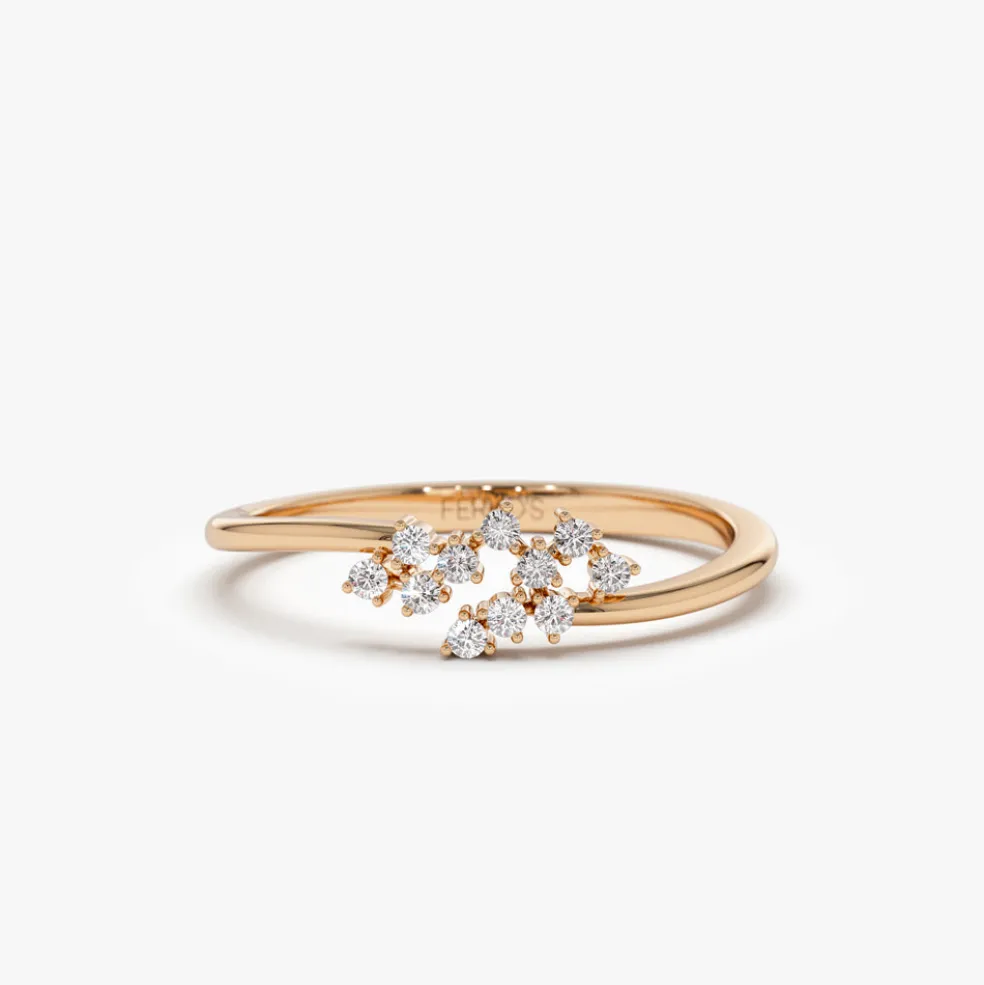 14k Mini Cluster Diamond Ring