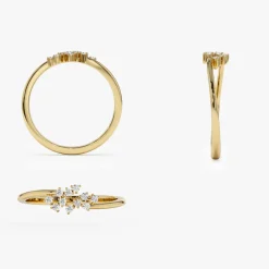 14k Mini Cluster Diamond Ring