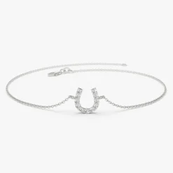 14k Mini Diamond Horseshoe Bracelet