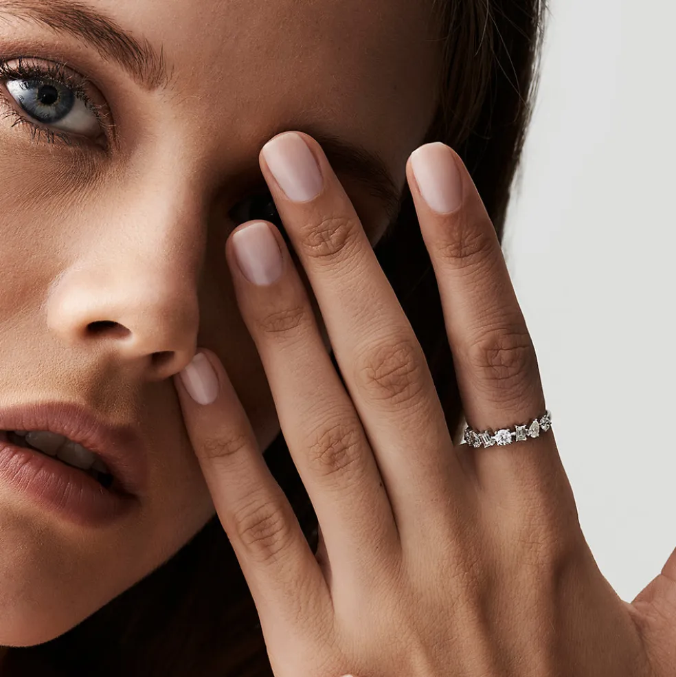 14k Mixed Cut Diamond Anniversary Ring