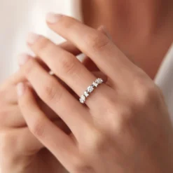 14k Mixed Cut Diamond Anniversary Ring